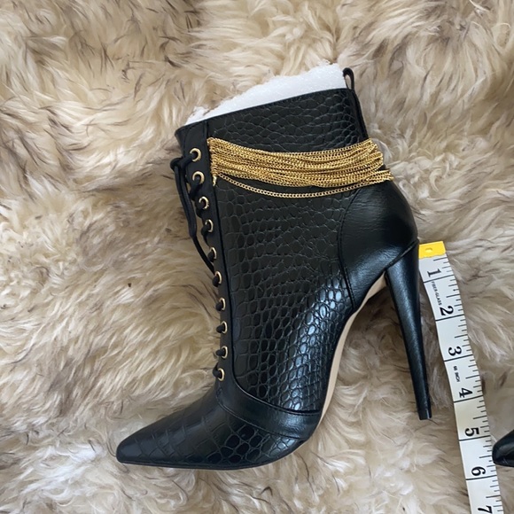 Chain Detail Stiletto Bootie - Picture 11 of 17